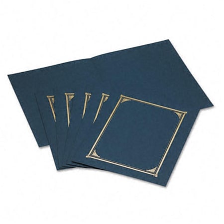 Inkinjection Certificate/Document Cover  Linen Stock  Navy Blue, 6PK IN40781